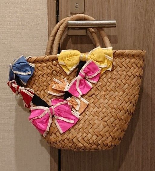 新品 LUDLOW リボン かごバッグ