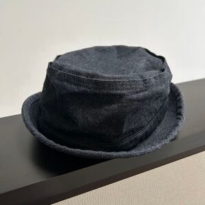 シュガーケーン 10oz ブラックデニム ポークパイ ハット SC02466 バケットハット