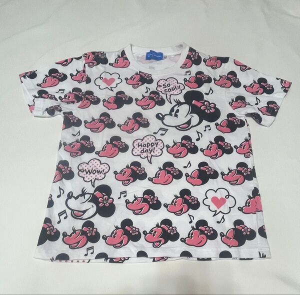 150 ディズニーリゾート 総柄 Tシャツ 半袖Tシャツ ミニー