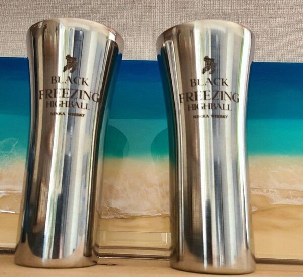 【新品箱付き】ブラックニッカフリージングハイボールステンレスタンプラー 380ml 2本セット