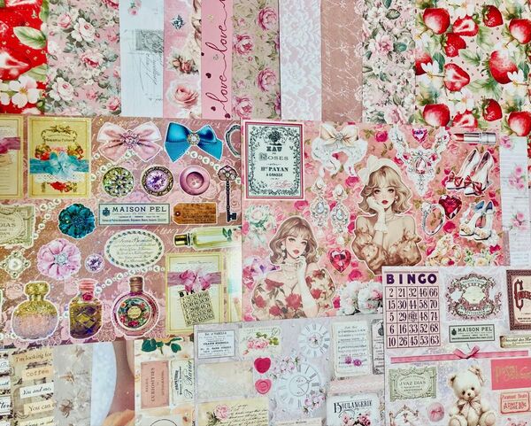 あんみつ様デザインペーパー50枚+おまけ