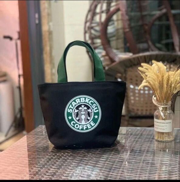 スタバ日本未発売 トートバック 弁当バッグ ブラック