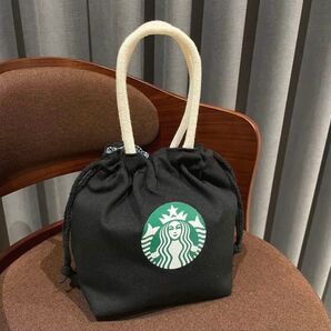 スタバ日本未発売巾着袋 ハンドバッグ小物入れ トートバック 弁当バッグ 男女兼用