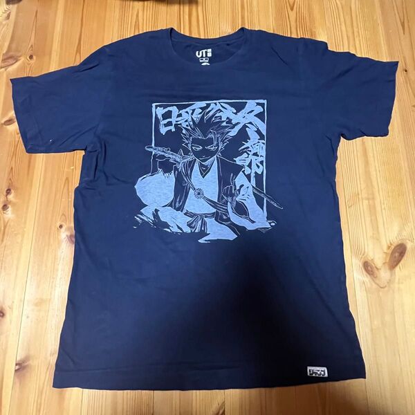 ユニクロ BLEACH 日番谷冬獅郎 藍染惣右介 半袖Tシャツ XL ネイビー ジャンプ50th