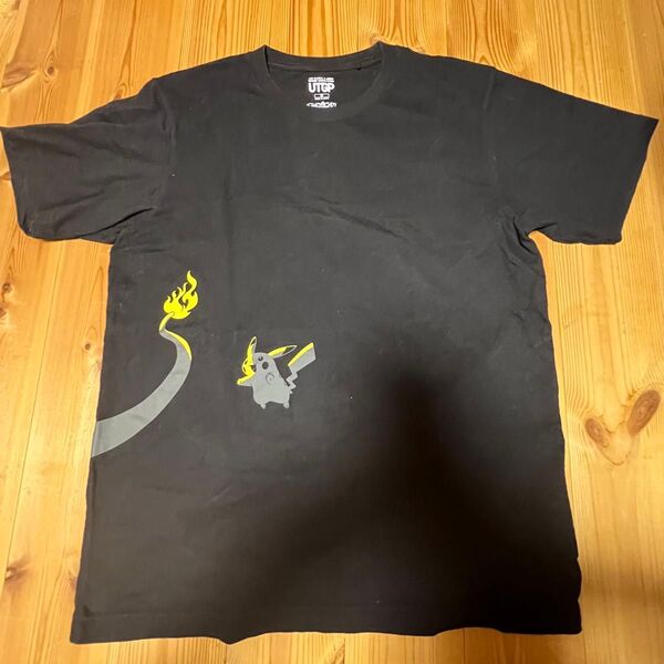 ユニクロ ポケモン UT ピカチュウ リザードン M Tシャツ 黒 ブラック UNIQLO 半袖Tシャツ 半袖