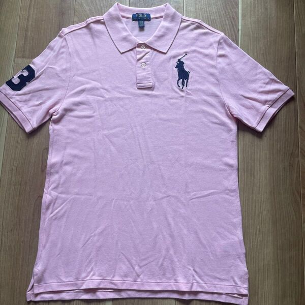 POLO RALPH LAUREN ポロシャツ ピンク メンズM ビッグロゴ