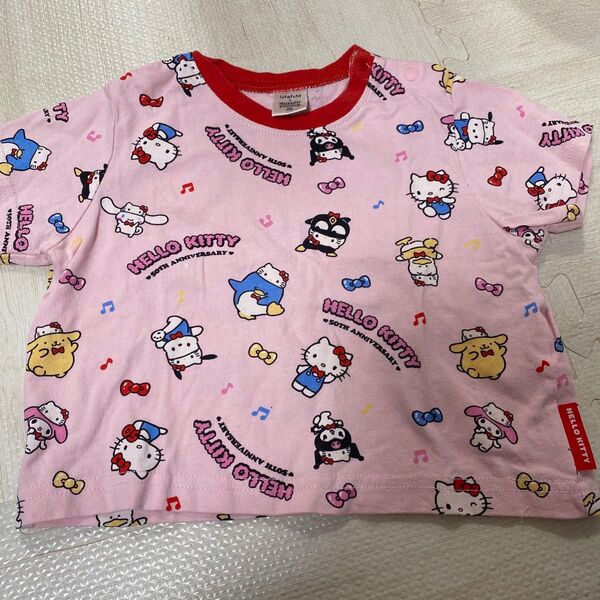 バースデイfutafuta フタフタ 95サイズ サンリオ ハローキティ キティちゃん 総柄Tシャツ