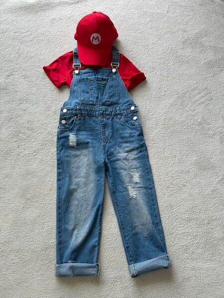 マリオ コスプレ オーバーオール キャップ Tシャツセット ユニバ USJ