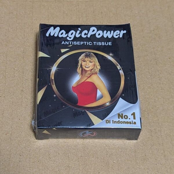 マジックパワーティッシュ MAGIC POWER TISSUE ウエットティッシュ スーパーマジックマン 1箱6枚