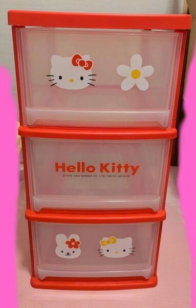 レトロ レア Sanrio ハローキティちゃん 2000年 可愛いチェスト 姫 引き出しケース 収納ケース サンリオ 当時物