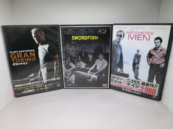 中古DVD3枚組 グラン・トリノ ソードフィッシュ マッチスティック・メン セット