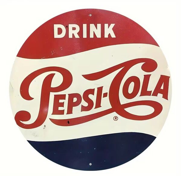 ペプシコーラ Pepsi Cola オーバル ブリキ看板 アメリカン雑貨 アメリカンダイナー 世田谷ベース