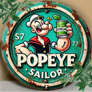 ポパイ POPEYE ブリキ看板 アメリカン雑貨 世田谷ベース プレート ヴィンテージアート レトロ