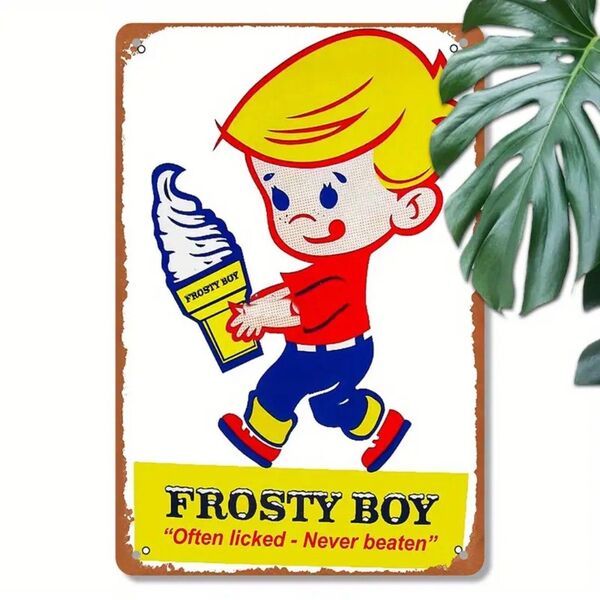 フロスティボーイ① FROSTY BOY ソフトクリーム ブリキ看板 アメリカンインテリア アメリカン雑貨 世田谷ベース