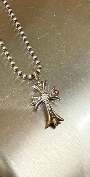 CHROME HEARTS クロムハーツ タイニーファットクロスチャーム パヴェダイヤ ペンダント