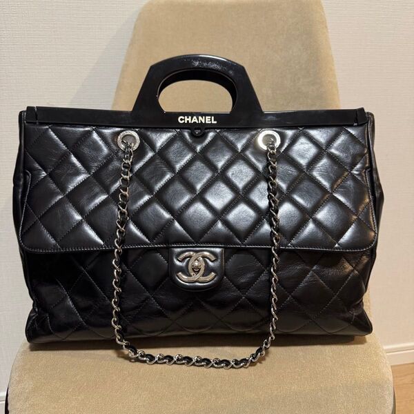 CHANEL シャネル マトラッセ ラムスキン ブラック ショルダーバッグ チェーンショルダーバッグ チェーンショルダー