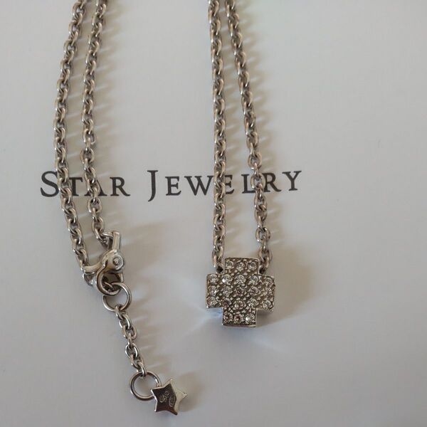 STAR JEWELRY クロスネックレス シルバー