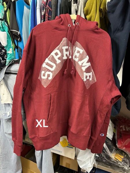 Supreme Champion hooded sweatshirt XL cardinal シュプリーム チャンピオン パーカー