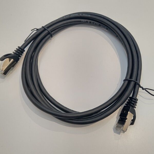 Lovicool CAT8 LANケーブル 2M 40Gbps/2000MHz 高速 イーサネットケーブル ブラック