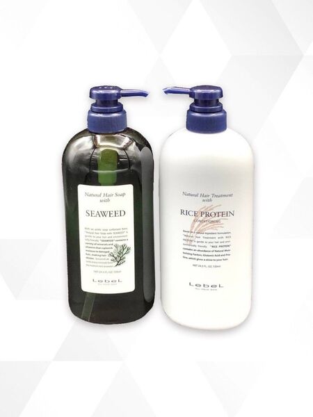 シーウィードシャンプー&ライスプロテイントリートメント 720ml 1セット ルベル ナチュラルヘアソープ
