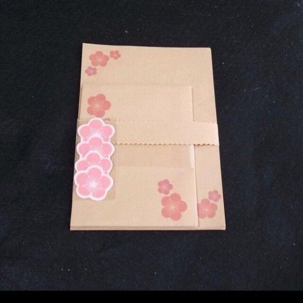 梅7~レターセット【handmade】