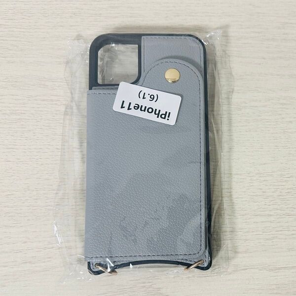【新品未使用】スマホケース グレー iPhone11用(brillo【ブリジオ】)