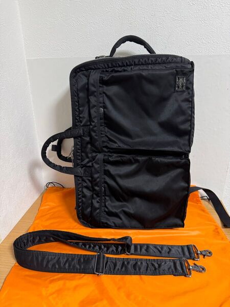 完売品●ポーター 吉田カバン PORTER TANKER 3WAY BRIEFCASE 2層式 巾着袋おまけ