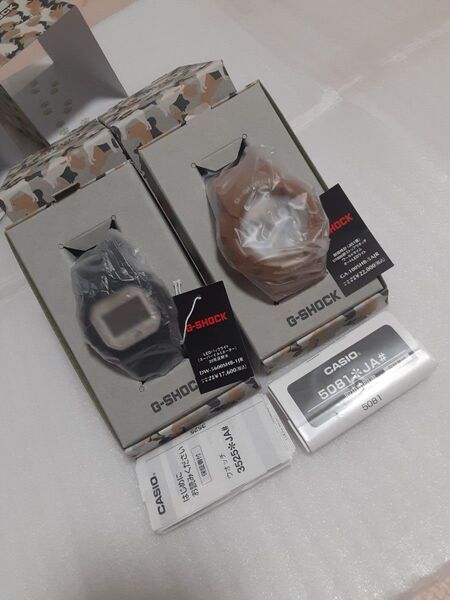 未使用2点 CASIO G-SHOCK ジーショック GA-100SHB-5AJR DW-5600SHB-1JR 柴犬 しばいぬ