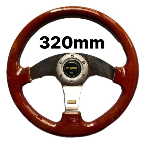 BERG製ウッドステアリング 320mm ホーンボタン&カバー付き