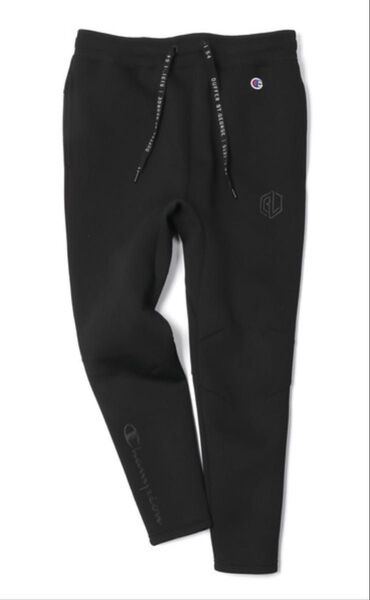 美品The DUFFER of ST.GEORGE ×チャンピオン別注 機能素材ラップエアー スキニーパンツ¥14,300 S 黒