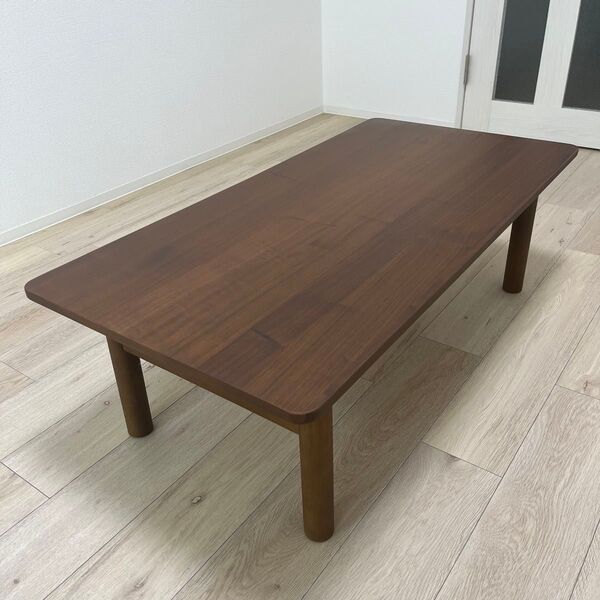 無印良品 木製ローテーブル・ウォールナット材 幅110×奥行55×高さ35cm 82219173