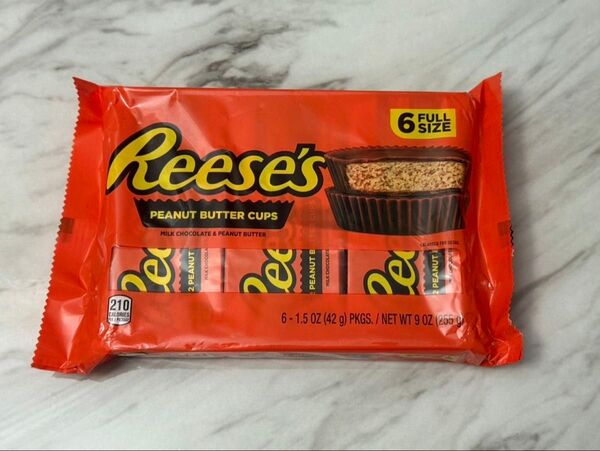 【新品】Reese’s ピーナッツバターカップ 6パック入り|アメリカ直輸入(別途プラス料金で数量追加のご相談も可)