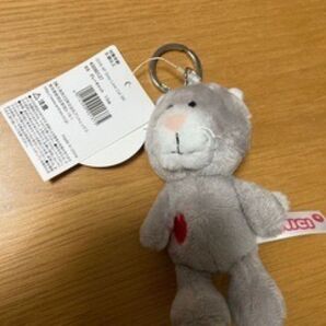 NICI キーホルダ ぬいぐるみ グレー 未使用に近い