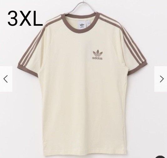 adidas アディダス 半袖Tシャツトレフォイル アディカラー スリーストライプス 半袖 Tシャツ 3XL 刺繍 ロゴ