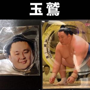 大相撲 ★ 玉鷲 ★ 大相撲ガチャ/力士フェイスヘアピン<新品> & BBM大相撲カード付