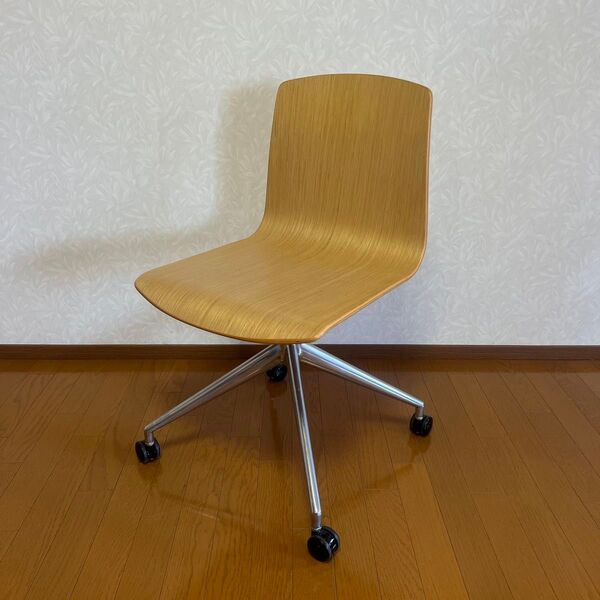 相合家具SOGOKAGU RUSHE ミーティングチェア ナチュラル キャスター 椅子 デスクチェア 北欧 オフィス ダイニング