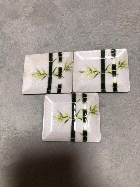 七宝焼 竹柄 小皿3枚