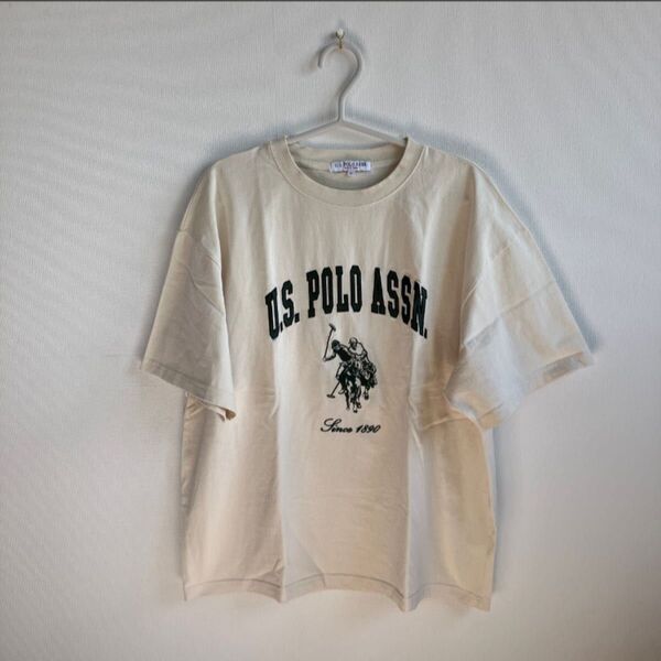 U.S.POLO ASSN半袖Tシャツ カレッジロゴ 刺繍BIG Tシャツ 半袖Tシャツ 半袖 Tシャツ L コットン