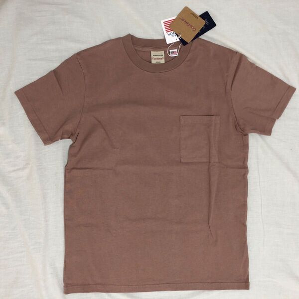 新品タグ付き Goodwear ポケットTシャツ サイズ:Mブラウン系 ベイクルーズ