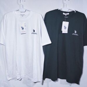 新品 ペアルック Tシャツ XL ユーエスポロアッスン ワンポイント 刺 半袖