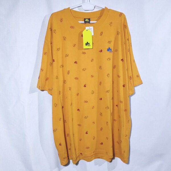 新品 Tシャツ 5L ロゴス キャンプ 道具 総柄 アウトドア 半袖 カットソー