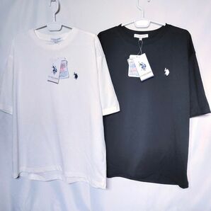 新品 ペアルック Tシャツ L ユーエスポロアッスン ワンポイント 刺 半袖