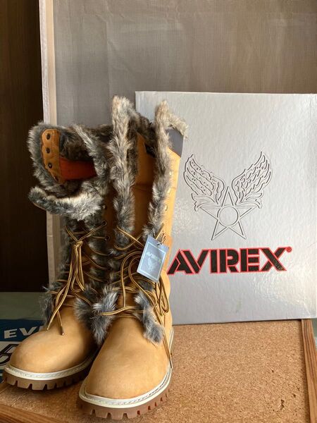 AVIREX アヴィレックス スエード ブーツ ベージュ ボア