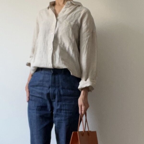 無印良品 洗いざらしリネンシャツ サイズXS