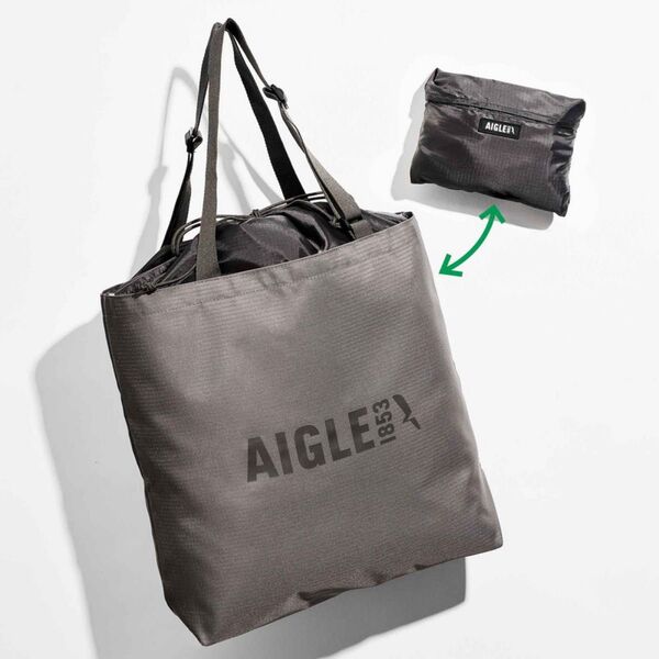★MonoMax 付録【AIGLE エーグル 軽くて大きい パッカブルトートバッグ】モノマックス2025年4月号 付録のみ匿名配送