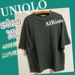 UNIQLO エアリズムコットンオーバーサイズTシャツ 五分袖 sizeXL