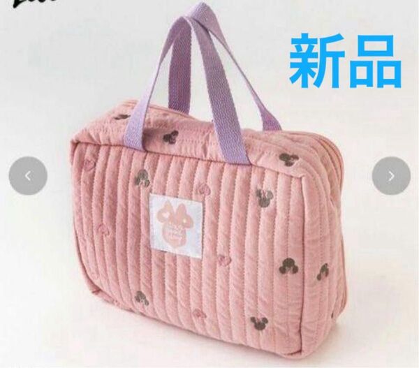 ディズニー おむつポーチ 圧縮おむつポーチ ミニーマウス ハート 新品 しまむら 完売 ミニーちゃん ピンク パープル