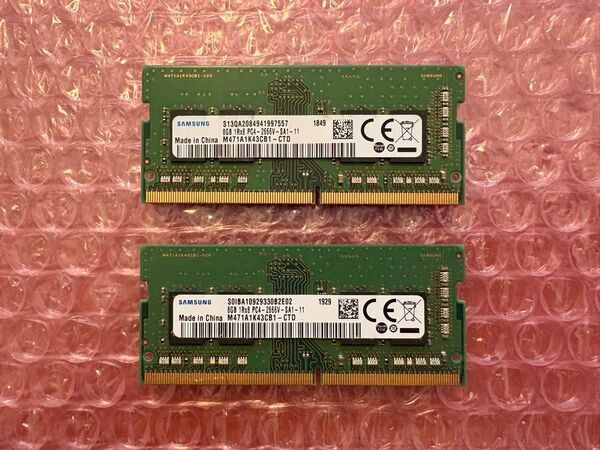 SAMSUNG DDR4 2666MHz 8GB×2枚=16GB メモリ ノートパソコン用
