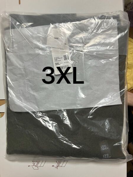 【大きいサイズ】UNIQLOソフトニットフリースクルーネックT 3XL オリーブ