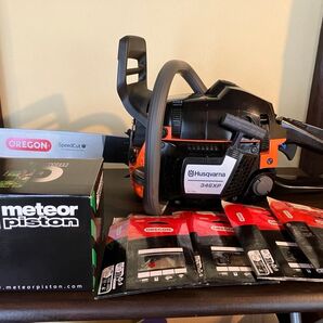 ハスクバーナ353改 ブラック仕様 meteor メテオシリンダー ハスクバーナ346xp ほぼ新品 ハスクバーナチェンソー